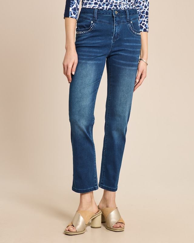 Straight Jeans, cropped