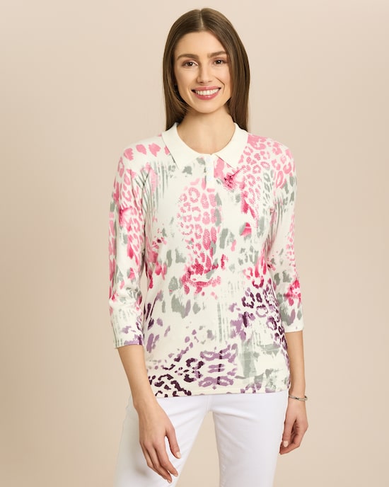 Produktabbildung für Pullover mit Polokragen