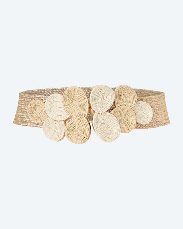 Stretchgürtel mit Blumenapplikation
