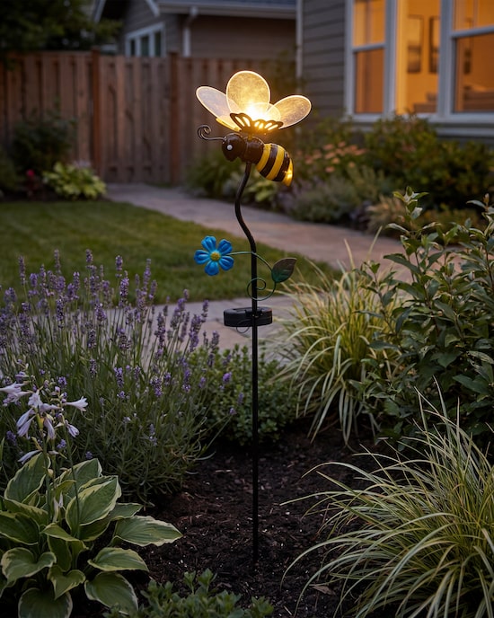 Produktabbildung für LED-Solar-Gartenstecker "Plexiglas Biene"