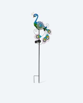 Produktabbildung 2 für LED-Solar-Gartenstecker "Plexiglas Pfau"