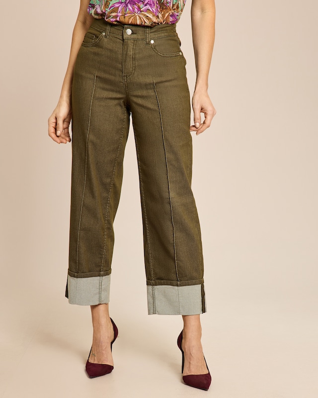 Cropped Wide Leg Jeans