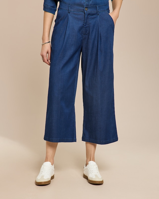 Stretch-Culotte in Denim-Optik