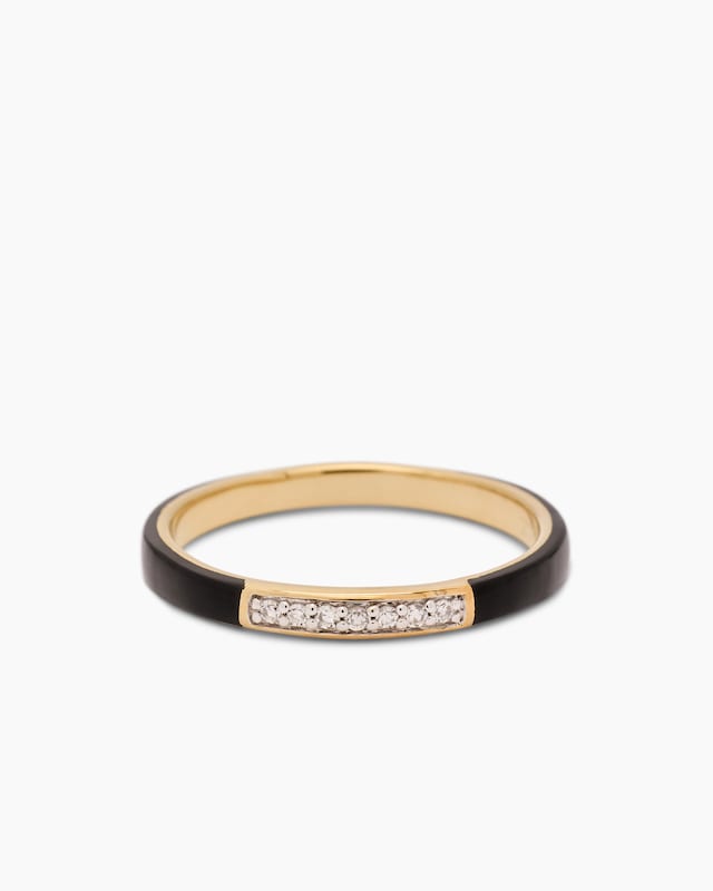 Diamantring mit Keramik 0,05 ct