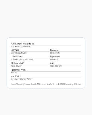 Produktabbildung 4 für Brillant-Ohrhänger 0,30 ct