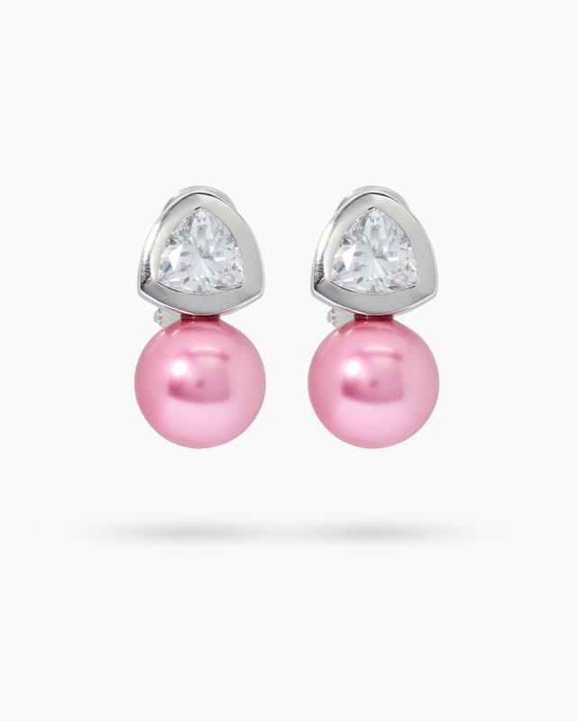 Ohrclipstecker mit MK-Perle 12 mm & Zirkonia