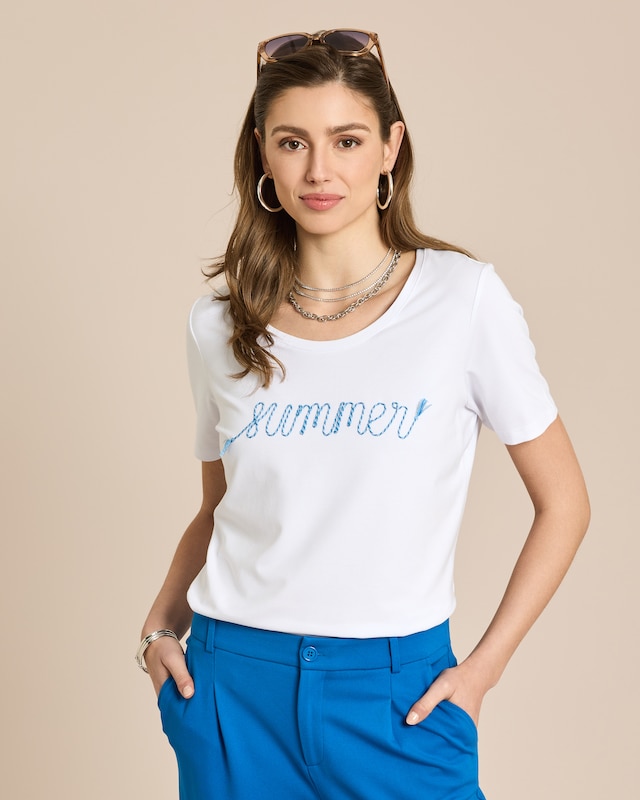 Shirt mit Stickerei