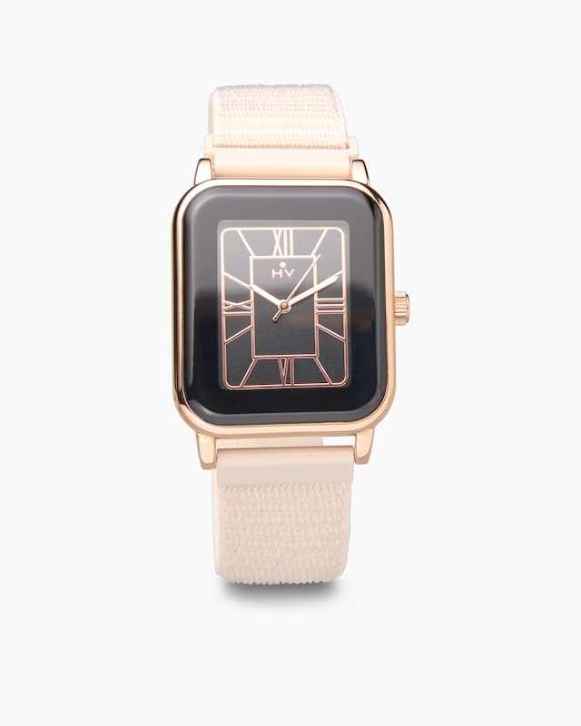 Damenuhr mit Textilarmband