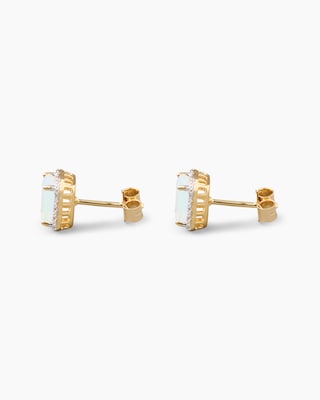 Produktabbildung 2 für Ohrstecker mit äthiopischem Opal & Zirkon