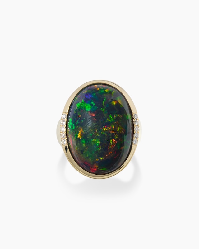 Ring mit Kristallopal & Brillanten