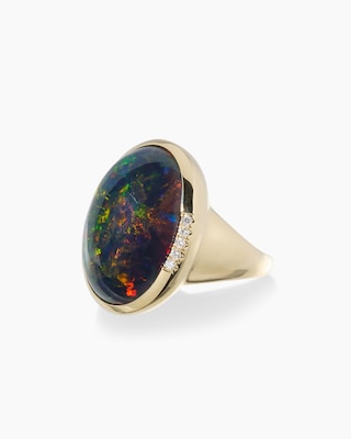 Produktabbildung 2 für Ring mit Kristallopal & Brillanten